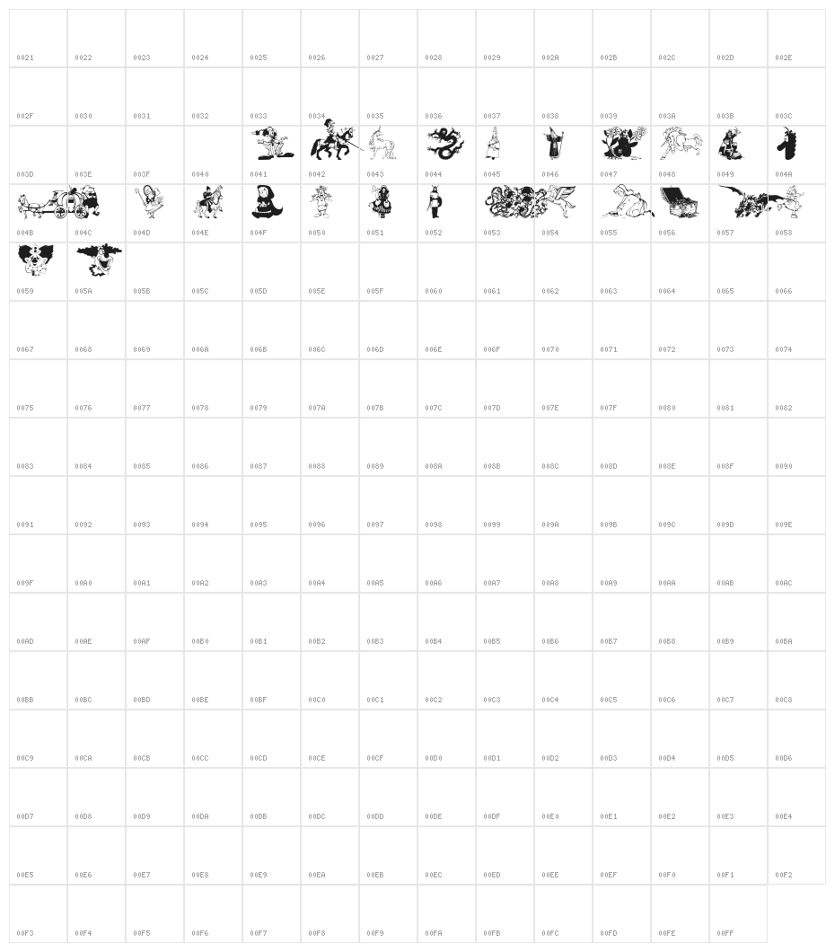 fantasy_csp Character Map