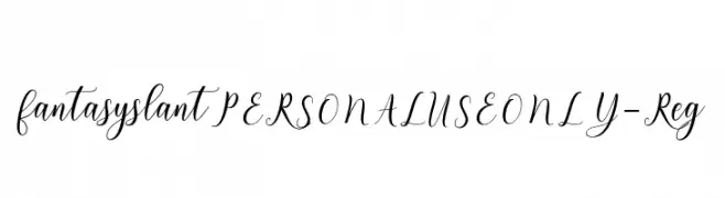 fantasyslantPERSONALUSEONLY-Reg  font caratteri gratis