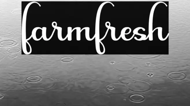 farmfresh Font examples