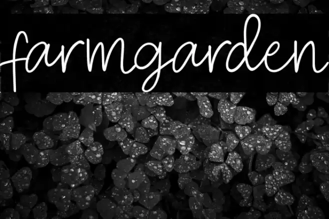 farmgarden Font examples