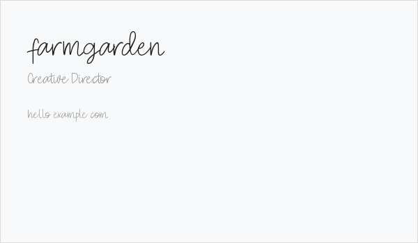 farmgarden Business Card