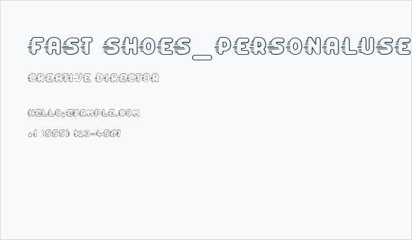 fast shoes_PersonalUseOnly Business Card