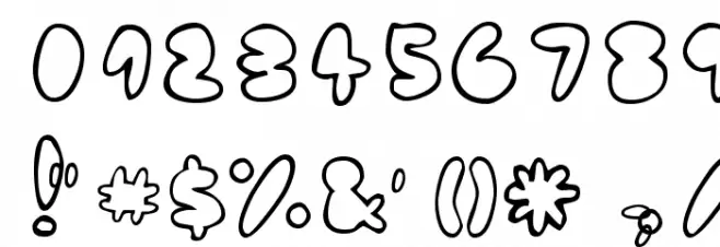 fat ass    outline Font Alte caractere