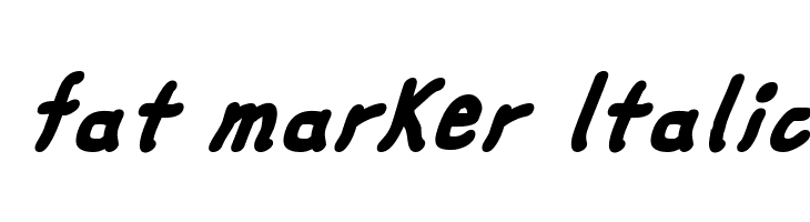 fat marker Italic  Frei Schriftart Herunterladen
