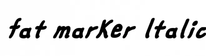fat marker Italic  Free Fonts Download