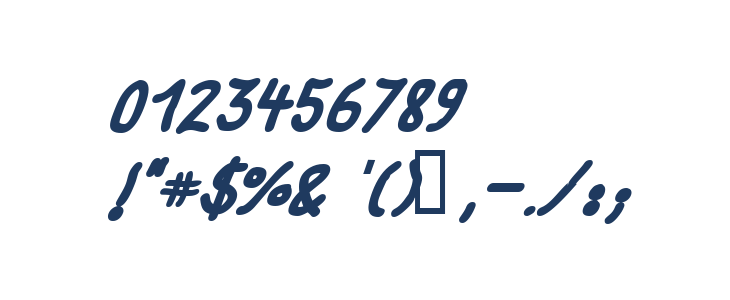 fat marker Italic Other Characters