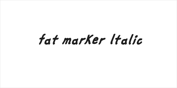 fat marker Italic Logo