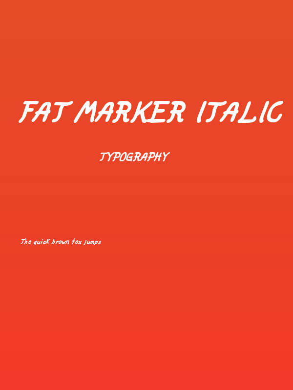 fat marker Italic Poster