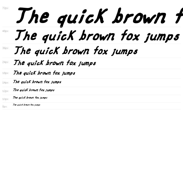 fat marker Italic Waterfall