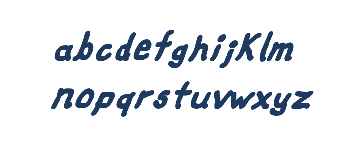 fat marker Italic Lowercase