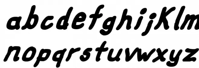 fat marker Italic Font LOWERCASE