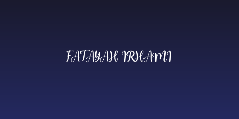 fatayah irhami Social Header