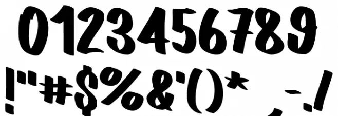 fatboy cre Font OTHER CHARS