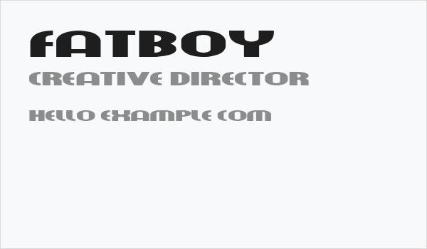 fatboy Business Card