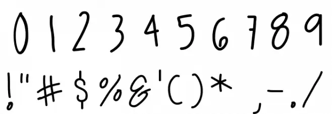 fattypants Font OTHER CHARS