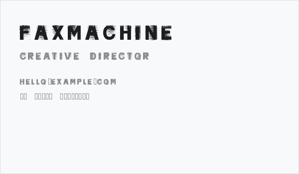 faxmachine Business Card