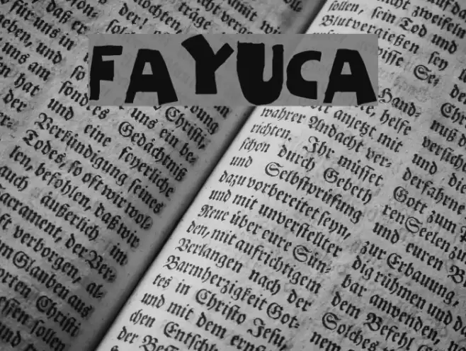 fayuca Font examples