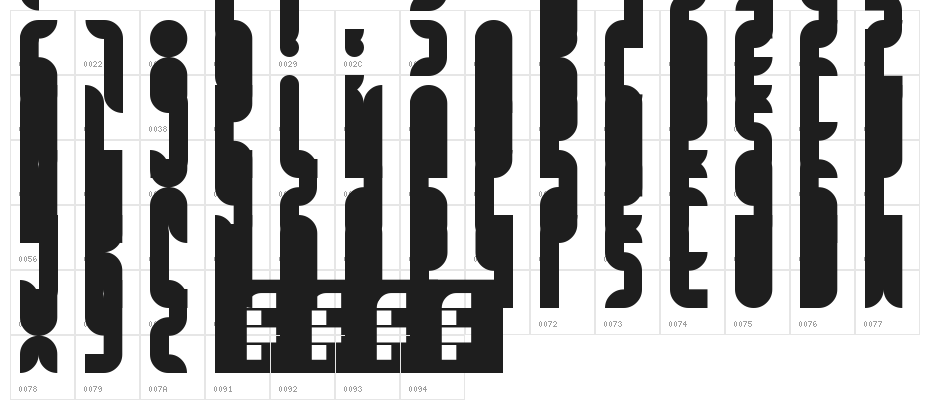 FB Catbop Regular Character Map