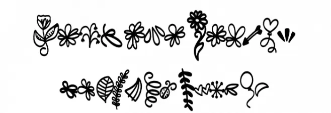 FB-Doodled Schriftart Groß