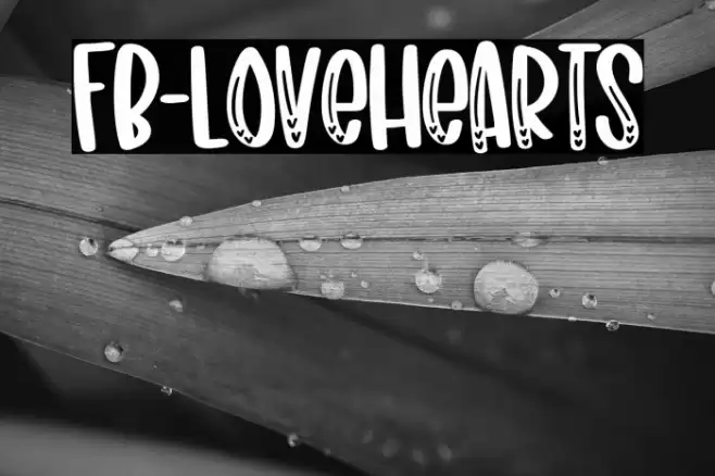 FB-LoveHearts Font examples