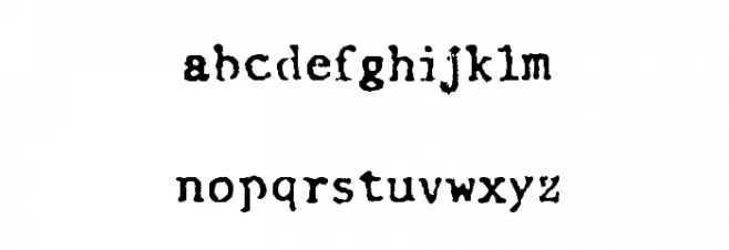 FBI Old Report Regular Schriftart Kleinbuchstaben