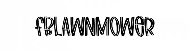 FBLawnmower  Frei Schriftart Herunterladen