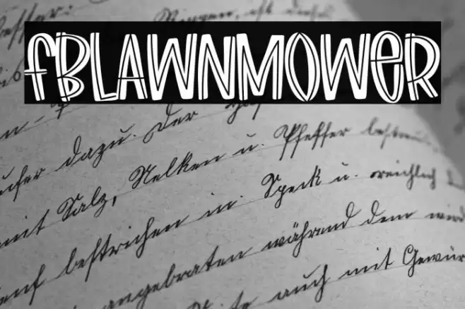 FBLawnmower Font examples