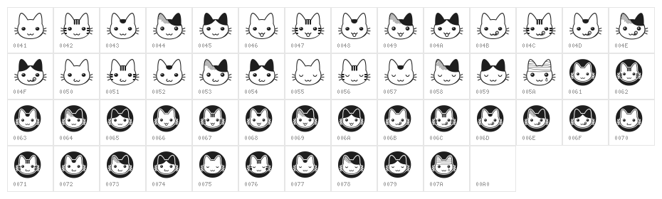 fb_nyan Character Map