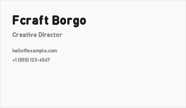 Fcraft Borgo Business Card