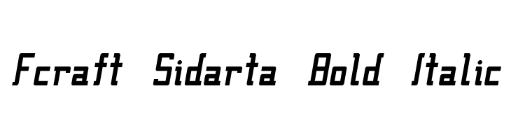 Fcraft Sidarta Bold Italic  Free Fonts Download