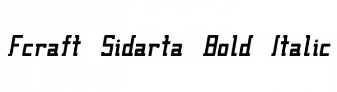 Fcraft Sidarta Bold Italic  تنزيل الخطوط