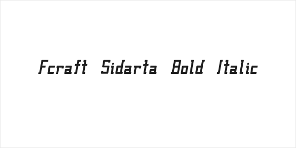 Fcraft Sidarta Bold Italic Logo