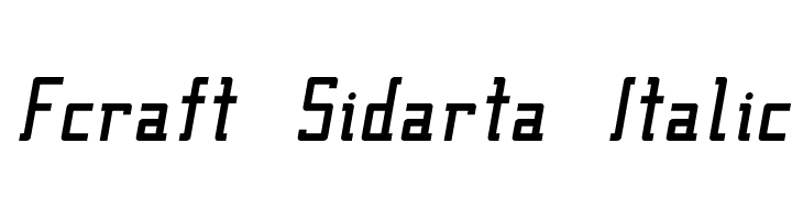 Fcraft Sidarta Italic  フリーフォントのダウンロード