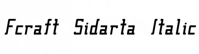 Fcraft Sidarta Italic  नि: शुल्क फ़ॉन्ट्स डाउनलोड