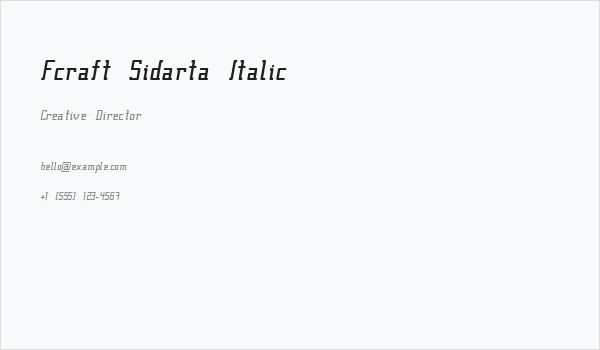 Fcraft Sidarta Italic Business Card