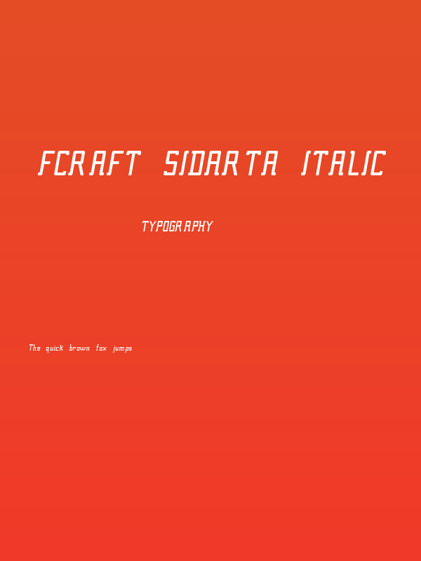 Fcraft Sidarta Italic Poster