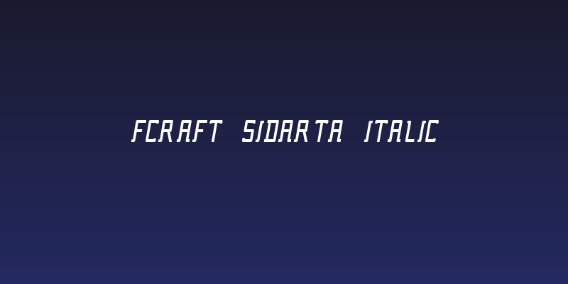 Fcraft Sidarta Italic Social Header