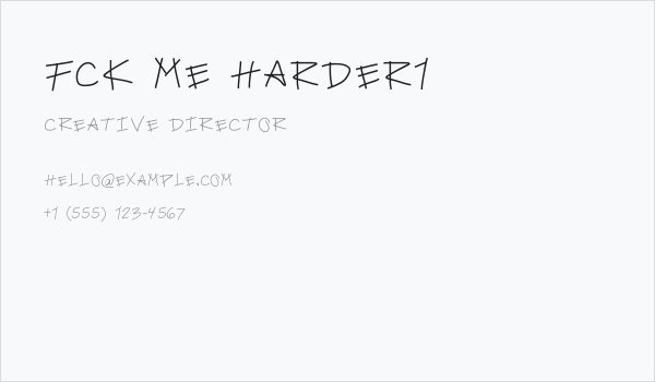 fck me harder1 Business Card