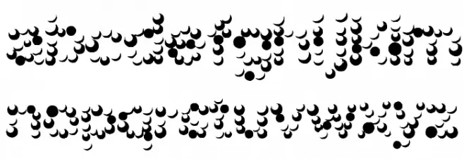 FD Funky Dots Schriftart Kleinbuchstaben