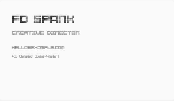 FD Spank Business Card