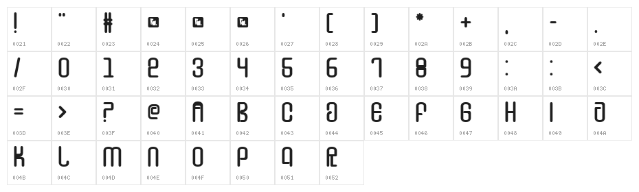 FD Tounge Character Map