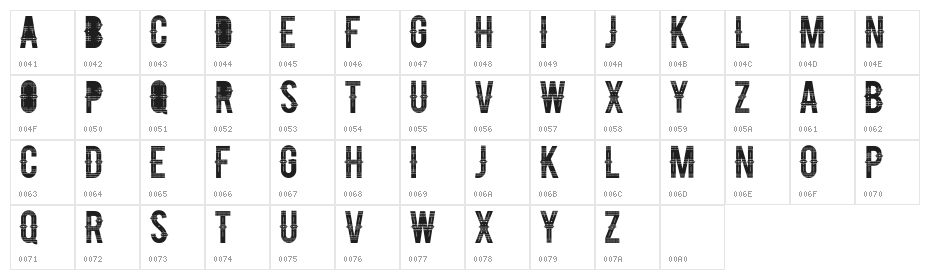 FDT_CARRETO_DEMO_VERSION Character Map