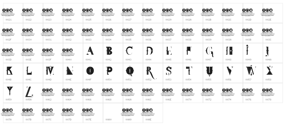 FDT_Wonderland Character Map