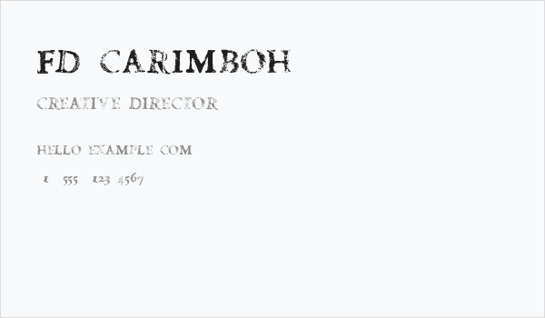 fd carimboh Business Card