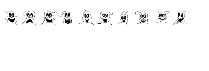 FE-10Lil'Ghosts Font LOWERCASE