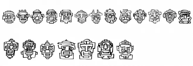 FE-20Faces 字体 大写