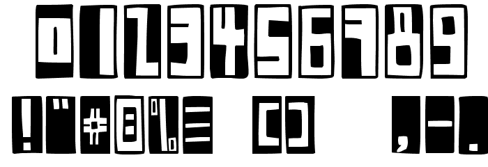 FE-BoxFontNegative Font OTHER CHARS