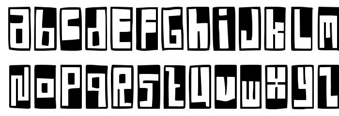 FE-BoxFontNegative Font LOWERCASE