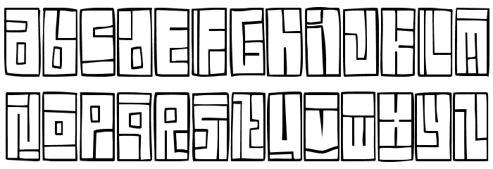 FE-BoxFont Font LOWERCASE