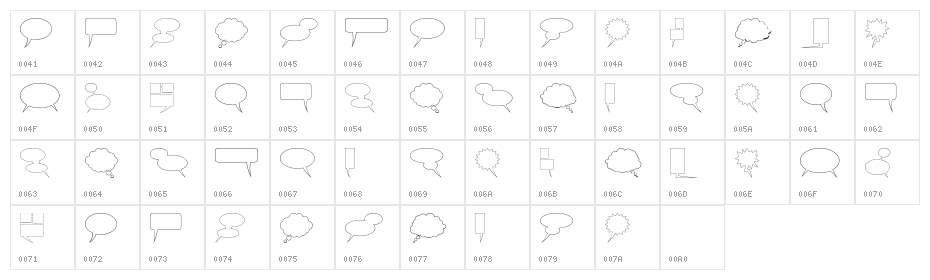FE-ComixxBalloons Character Map